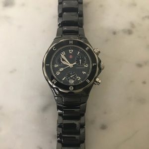 Michele Tahitian Black Ceramic Watch